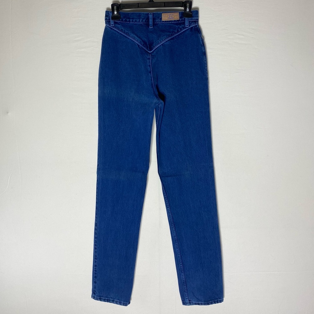 Vintage Fancy Ass Second Skin High Rise Slim Straight Blue Jeans 28 Western